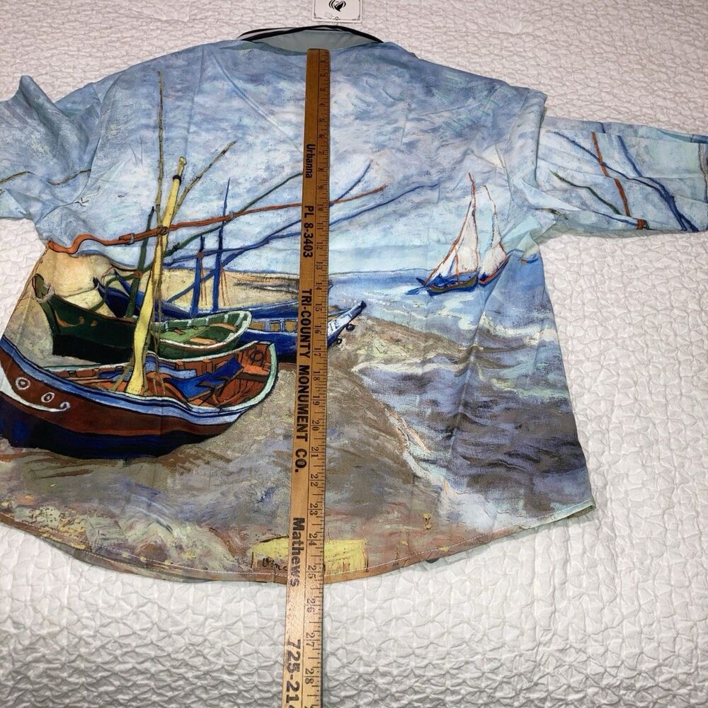 nuo nuo women’s blouse XL nautical button down all over print - Picture 5 of 8